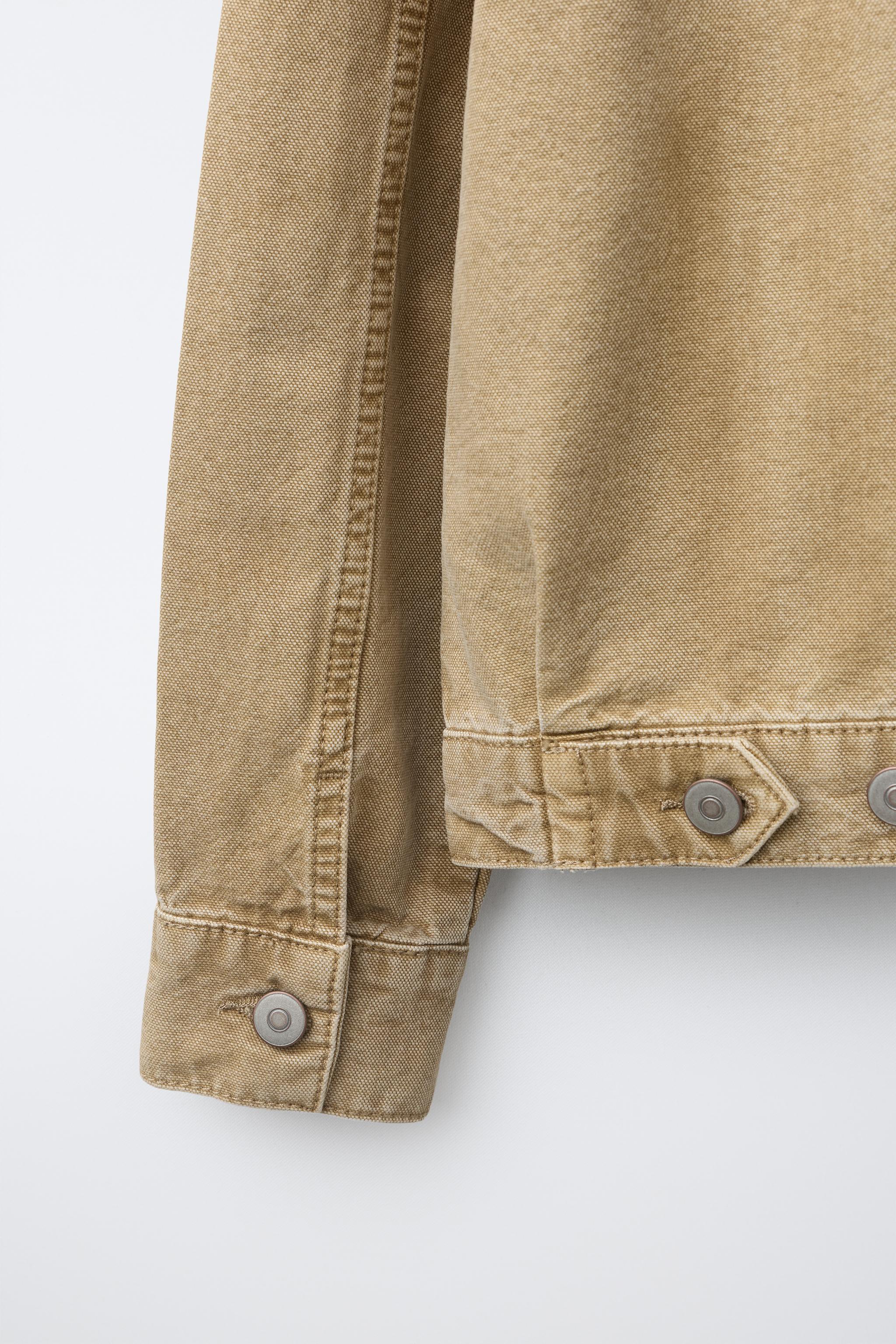 BLOUSON EN TOILE EFFET DÉLAVÉ